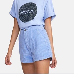 RVCA Purple Corduroy Shorts